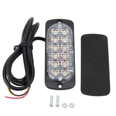 Led gabarit Stroboscope flash camion, bus, tracteur, remorque 12/24v 12 leds ultra mince