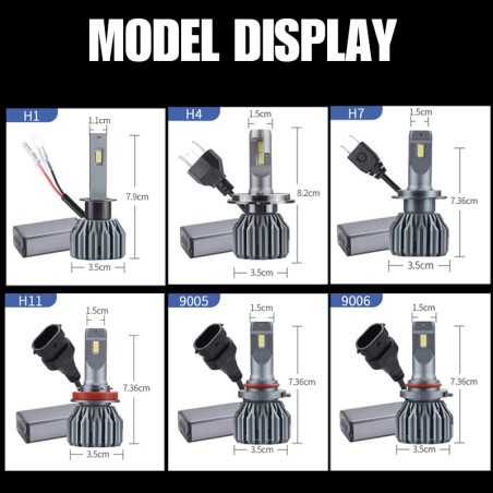 KIT LED H1 80W 12 000 Lumens 6000K