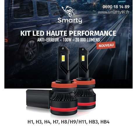 KIT LED H8/H11 100W 20 000...
