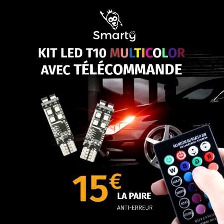 T10 multicolore avec télécommande