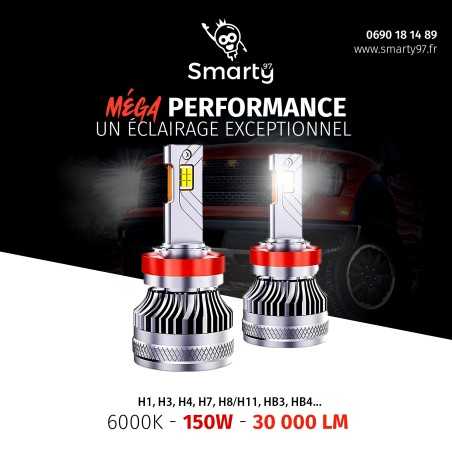 KIT LED H4 150W 30 000 Lumens 6000K ANTI-ERREUR