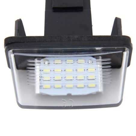 Peugeot Citroen Module plaque d'immatriculation 18 leds 120LM 6000K